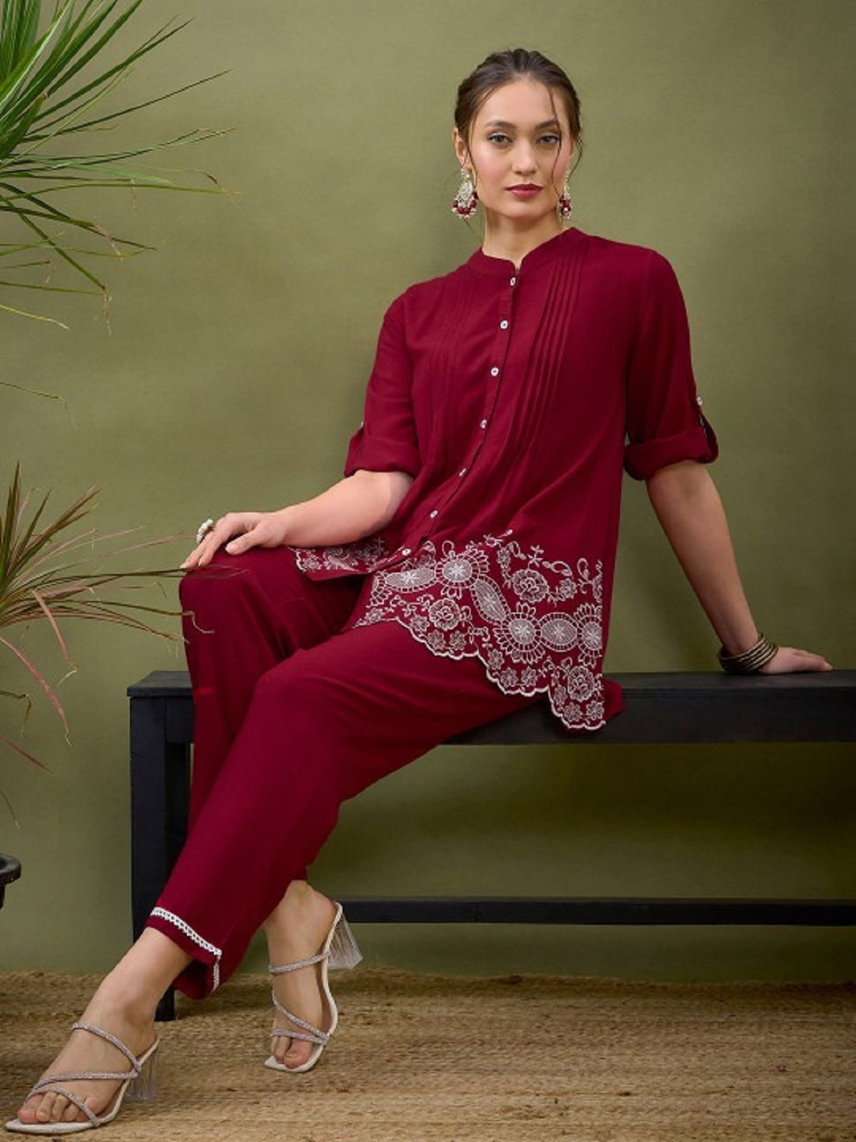 Navya Kurti 222 Casual Wear Embroidery Worked Co-Ord Set