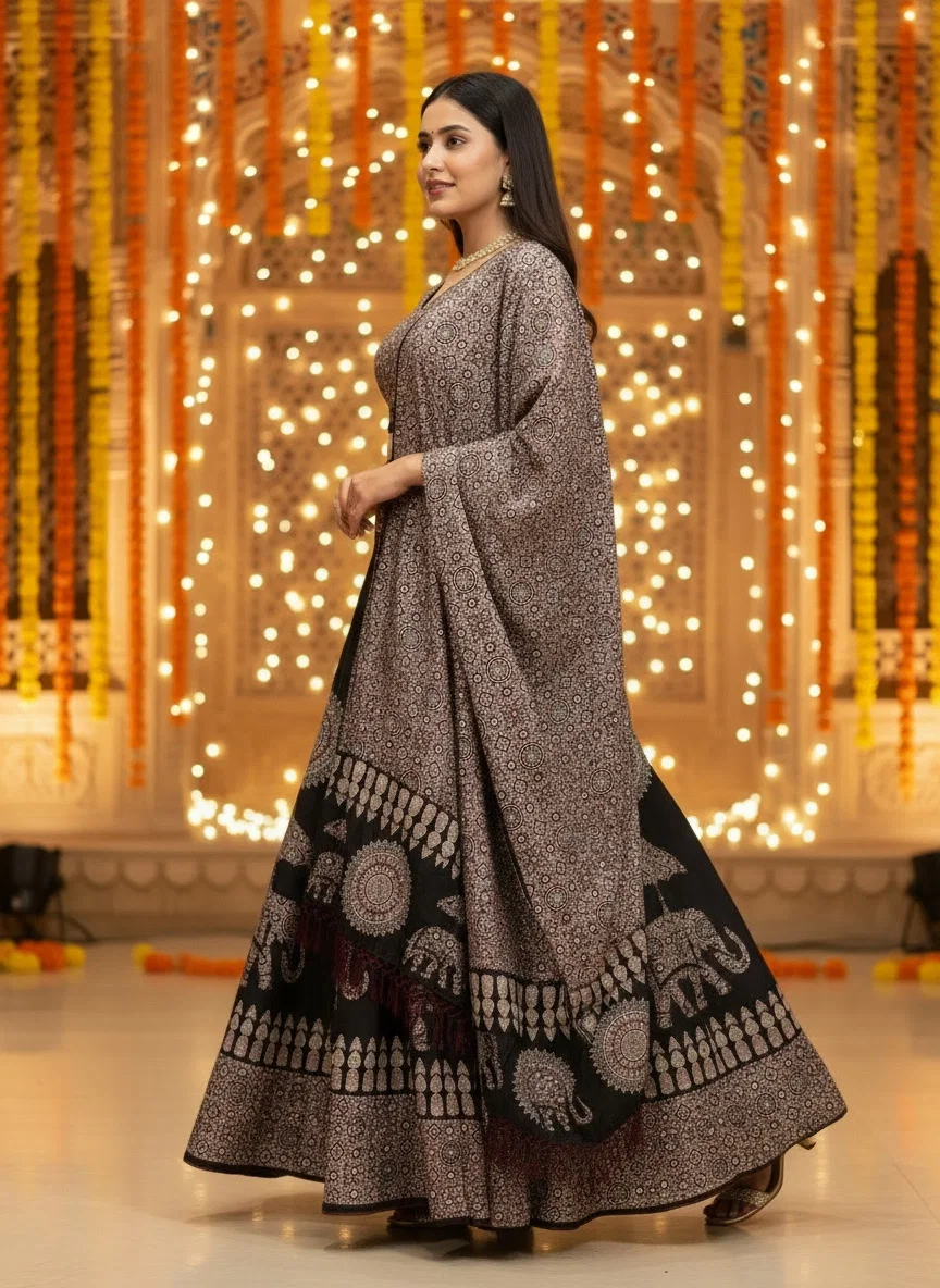 James Black Hathi Poly Cotton Rayon Lehenga Choli Collection