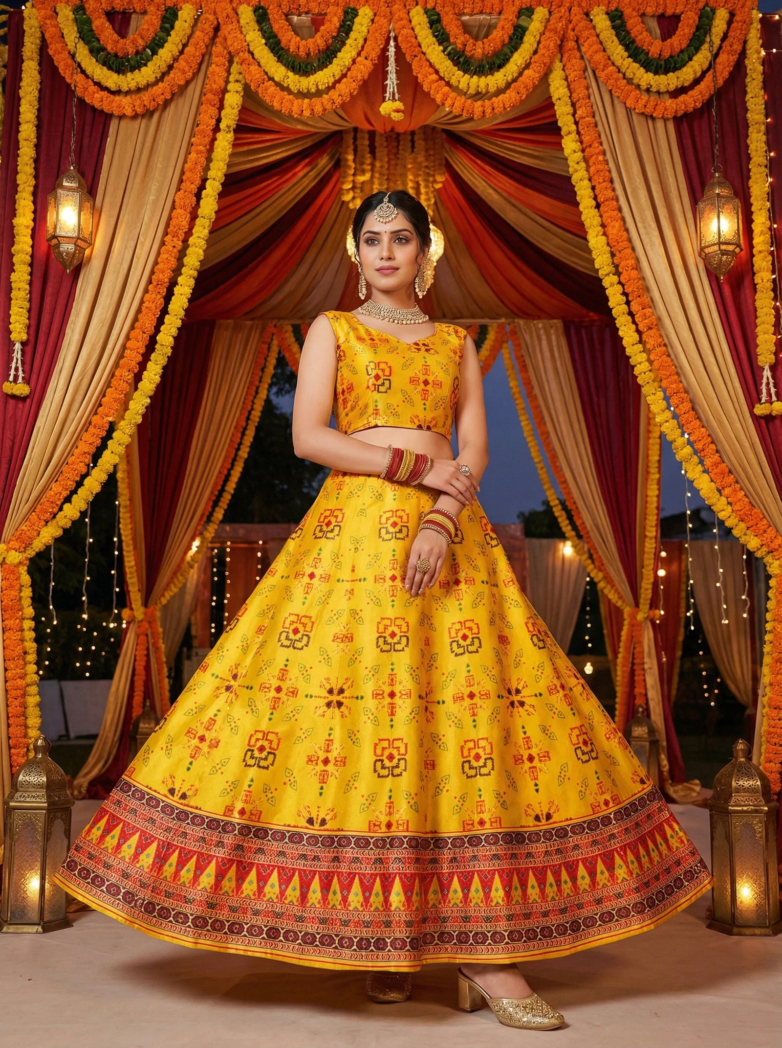 James Jit Varsha Shiny Pure Heavy Satin Silk Lehenga Collection