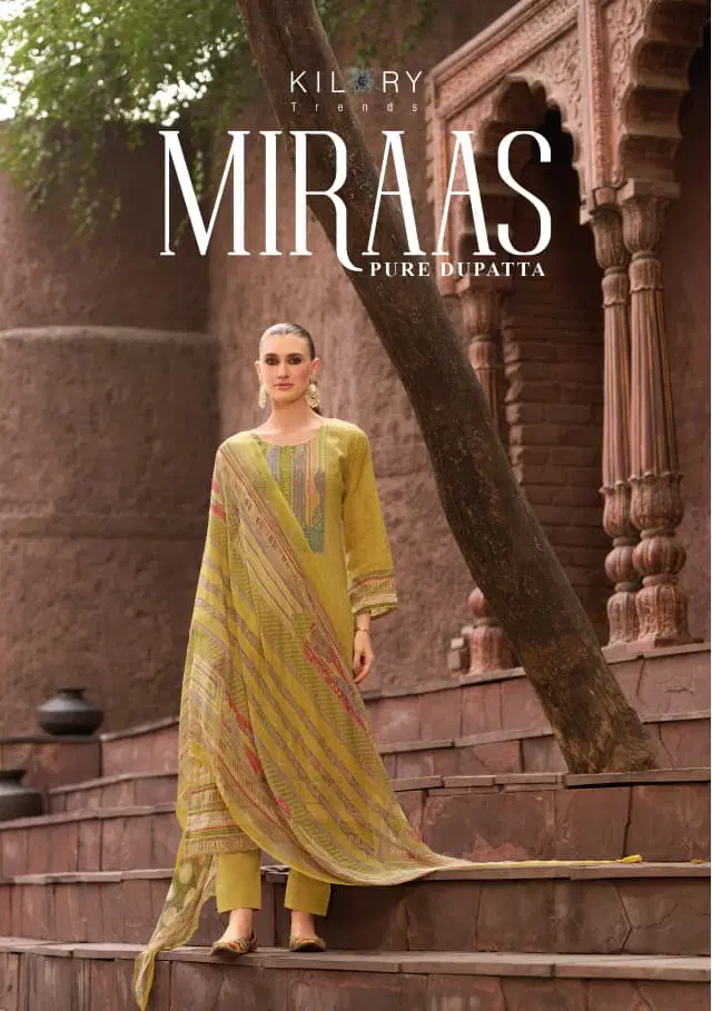 Kilory Miraas Lawn Cotton Digital Print Embroidery Salwar Kameez