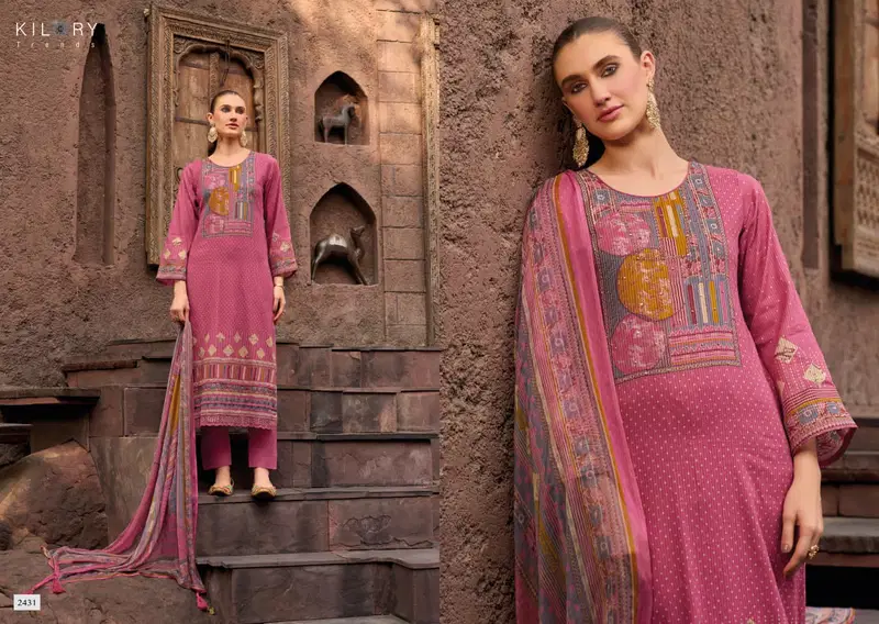 Kilory Miraas Lawn Cotton Digital Print Embroidery Salwar Kameez