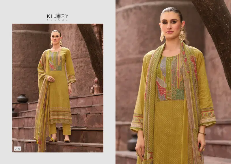 Kilory Miraas Lawn Cotton Digital Print Embroidery Salwar Kameez