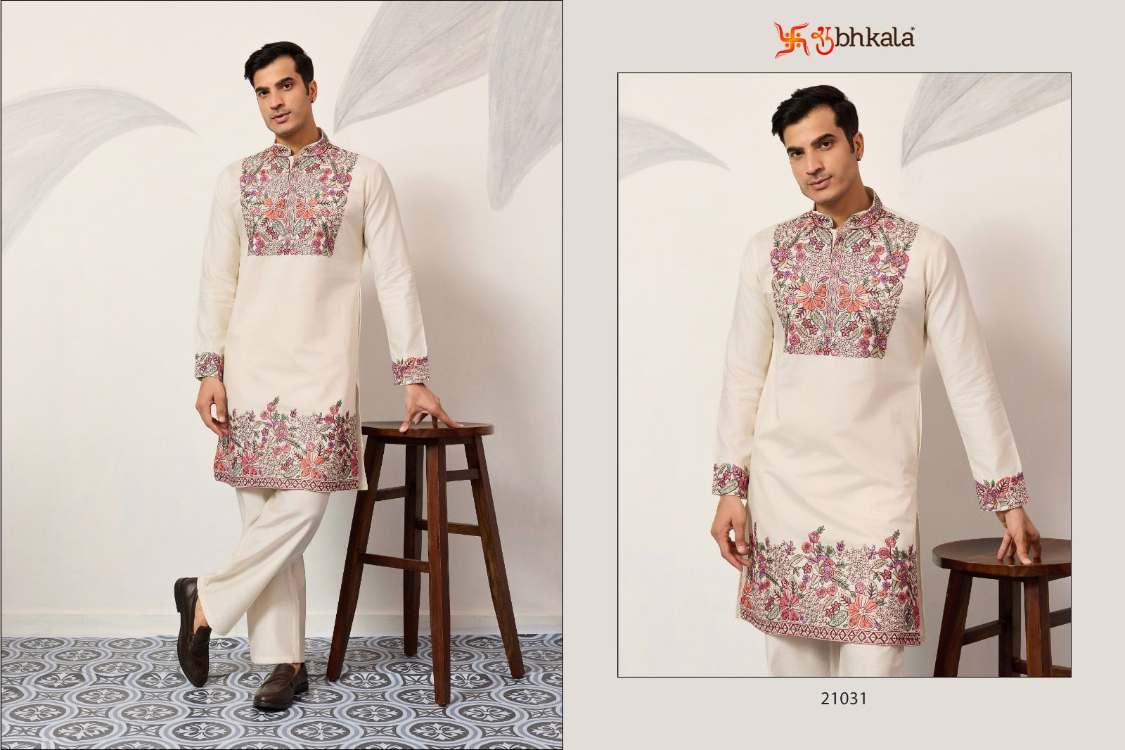 Shubhvastra Nawabi Kurta Pant Viscose Silk Festival Wear Collection
