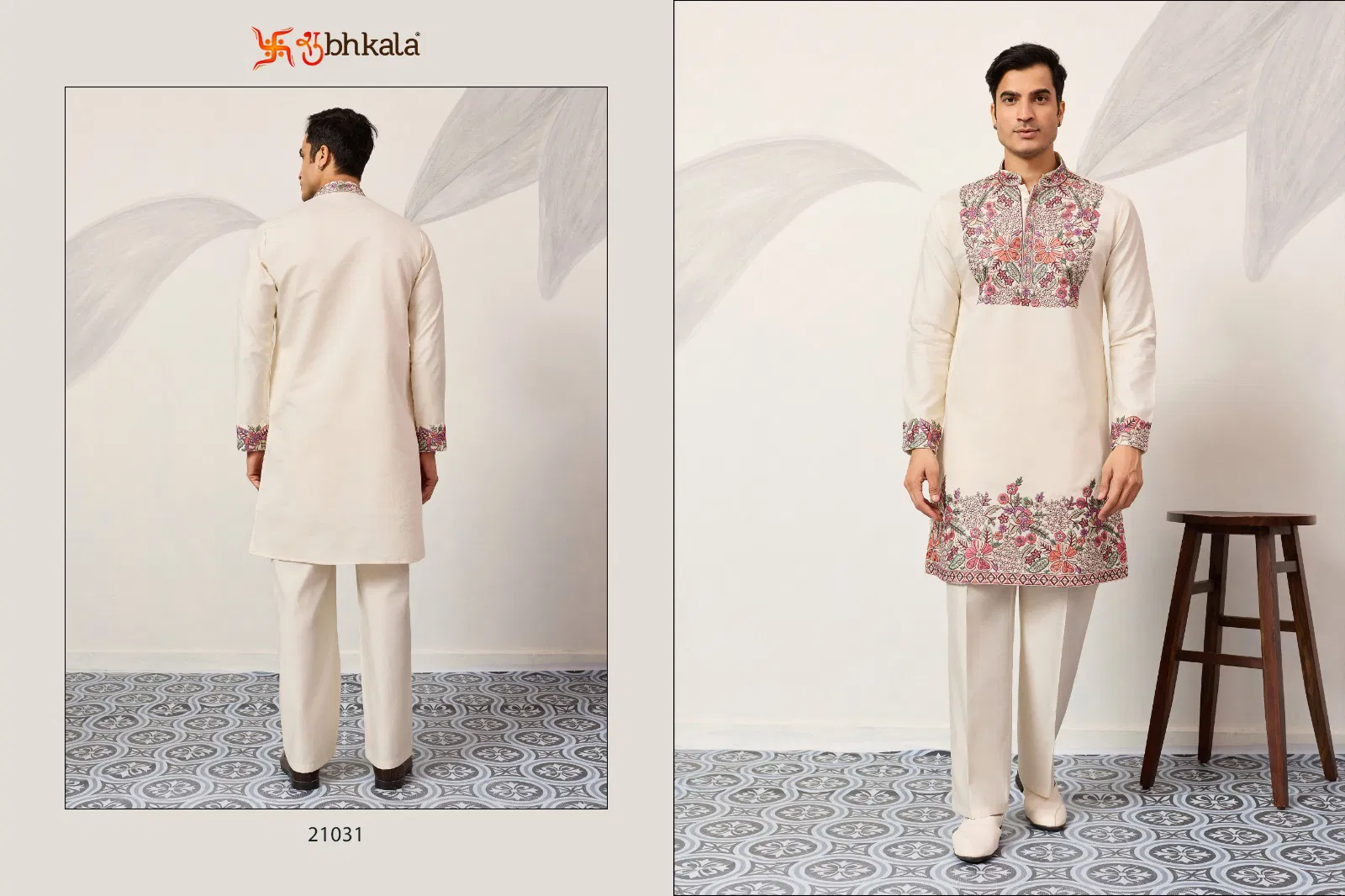 Shubhvastra Nawabi Kurta Pant Viscose Silk Festival Wear Collection