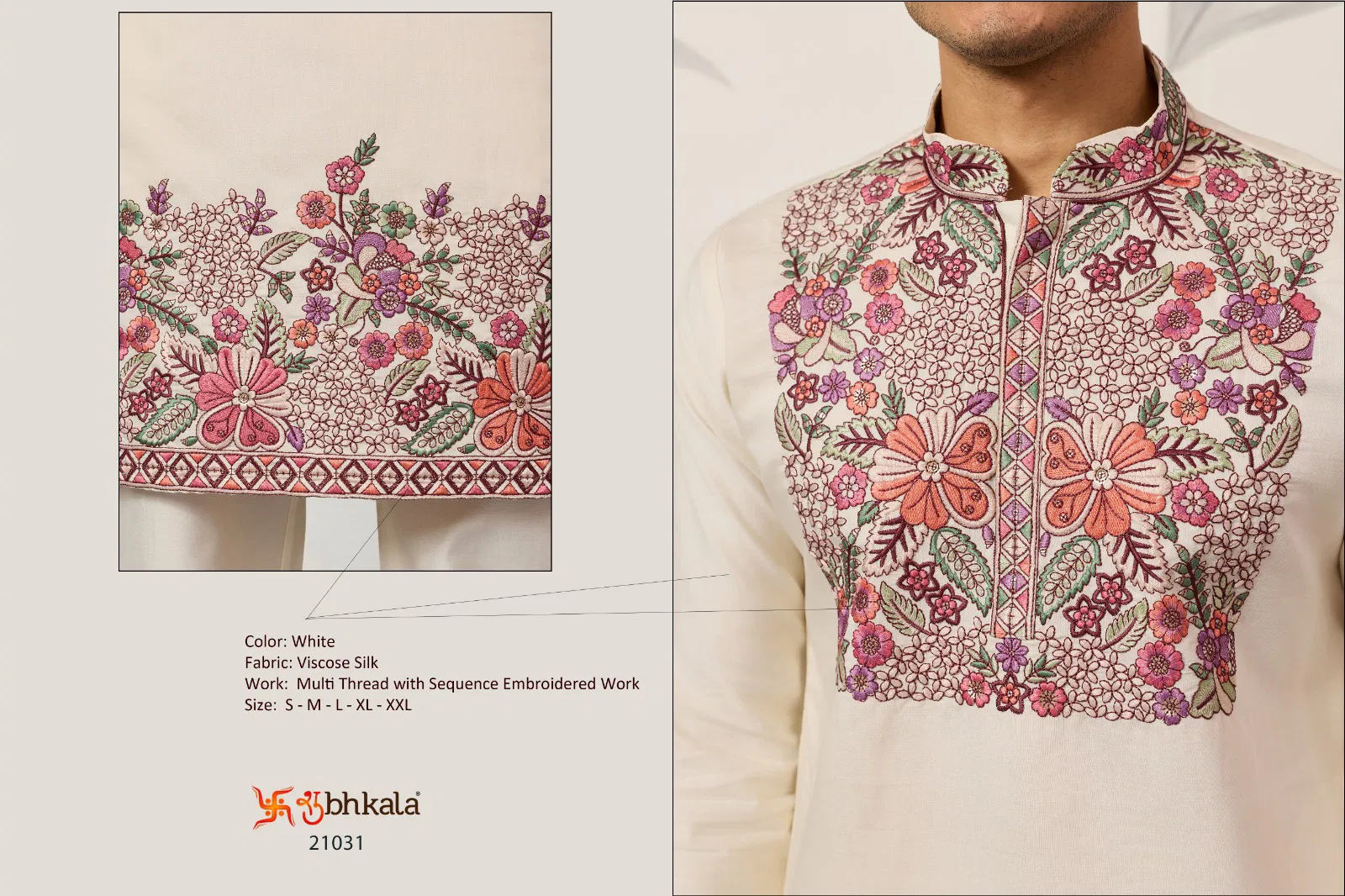 Shubhvastra Nawabi Kurta Pant Viscose Silk Festival Wear Collection