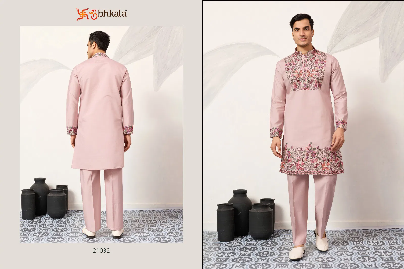 Shubhvastra Nawabi Kurta Pant Viscose Silk Festival Wear Collection