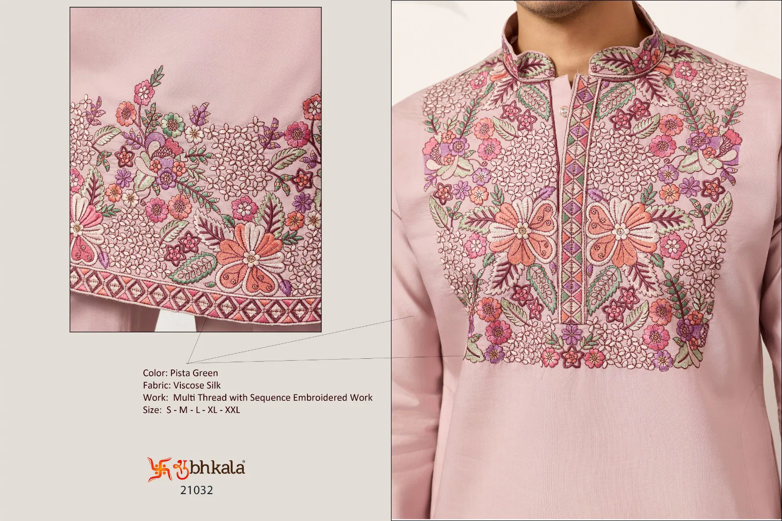 Shubhvastra Nawabi Kurta Pant Viscose Silk Festival Wear Collection