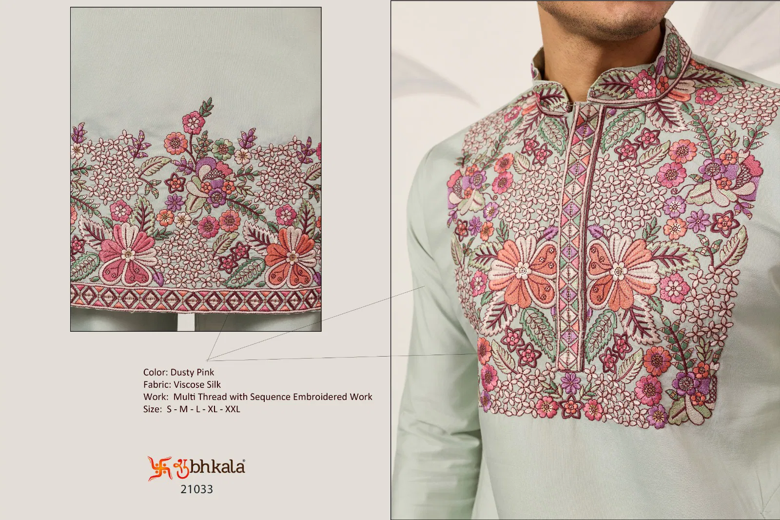 Shubhvastra Nawabi Kurta Pant Viscose Silk Festival Wear Collection
