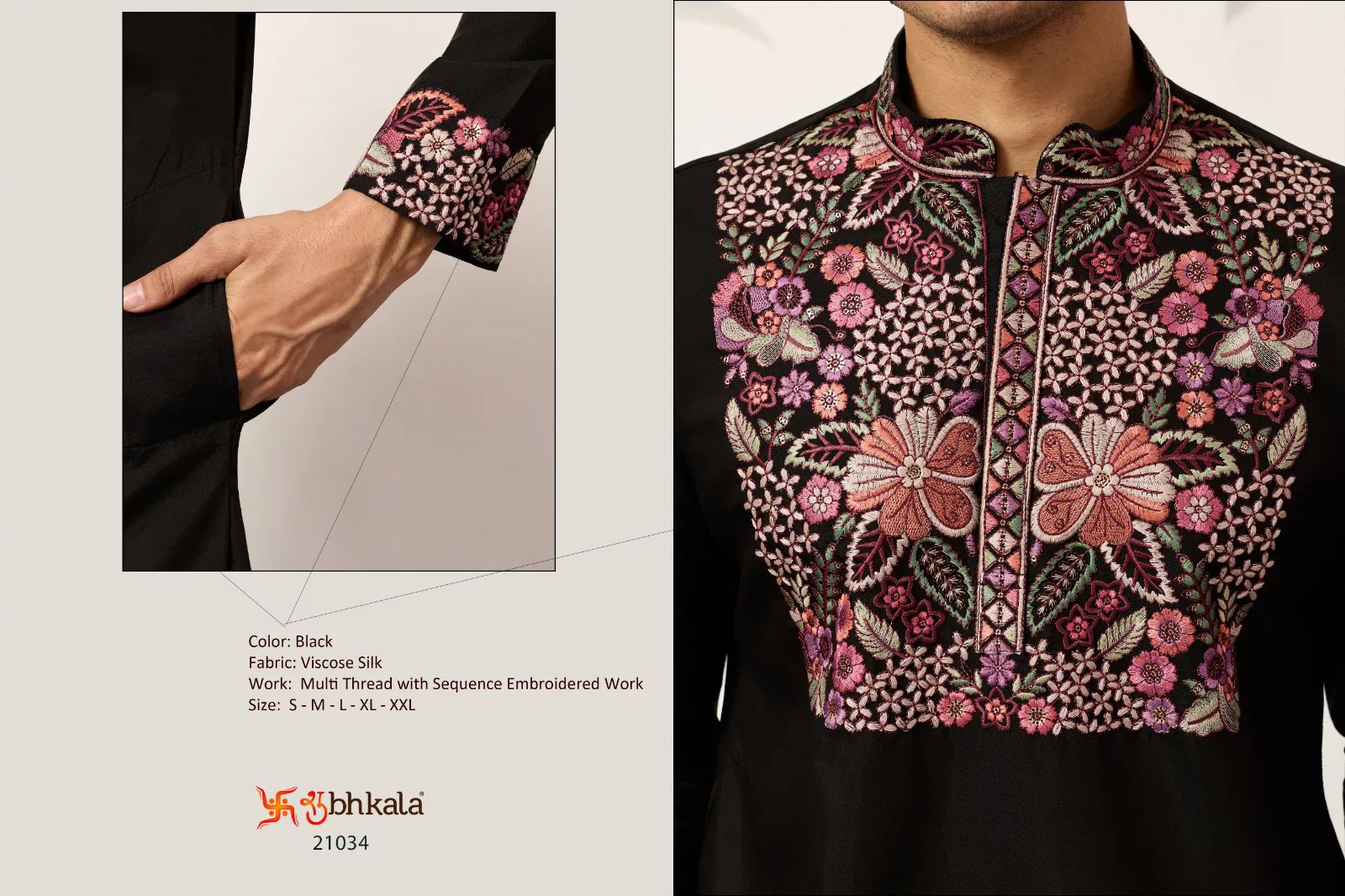 Shubhvastra Nawabi Kurta Pant Viscose Silk Festival Wear Collection