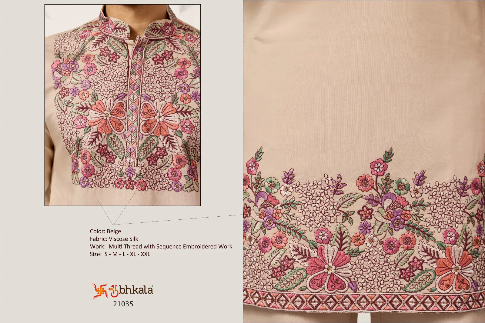 Shubhvastra Nawabi Kurta Pant Viscose Silk Festival Wear Collection