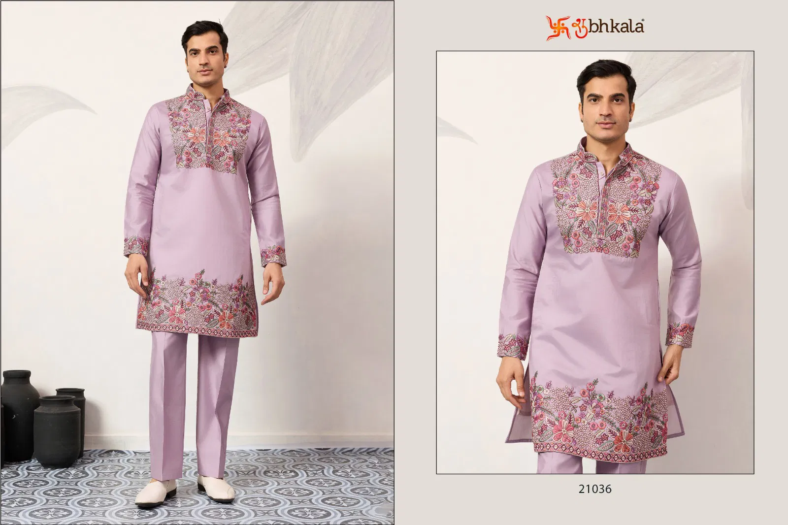 Shubhvastra Nawabi Kurta Pant Viscose Silk Festival Wear Collection