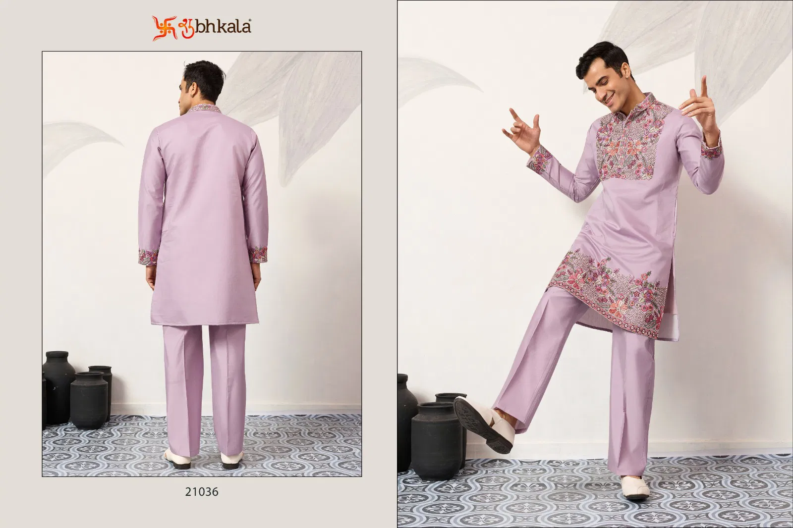 Shubhvastra Nawabi Kurta Pant Viscose Silk Festival Wear Collection