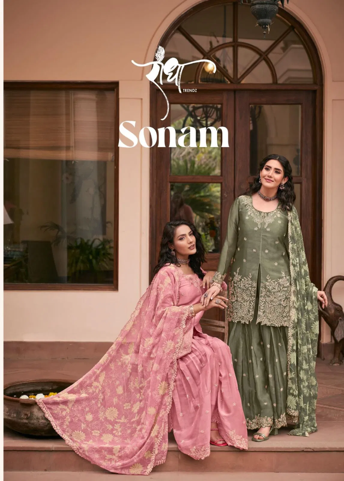 Radha Sonam Moss Silk Embroidery Work Designer Salwar Kameez