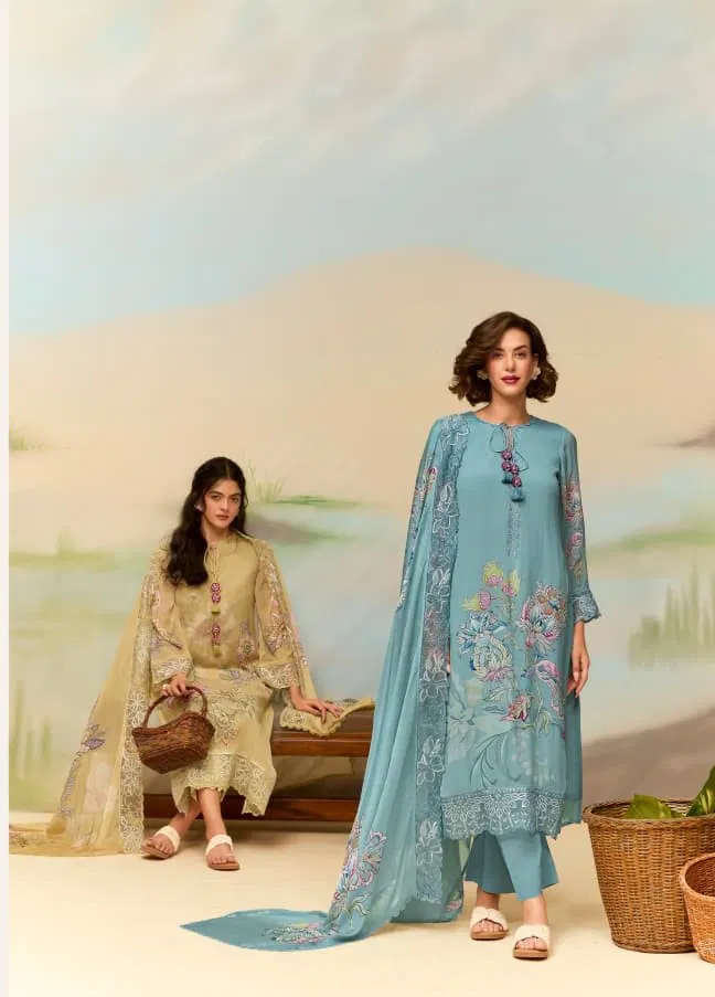 Kimora Heer Masoom Chinon Digital Print Embroidery Salwar Kameez