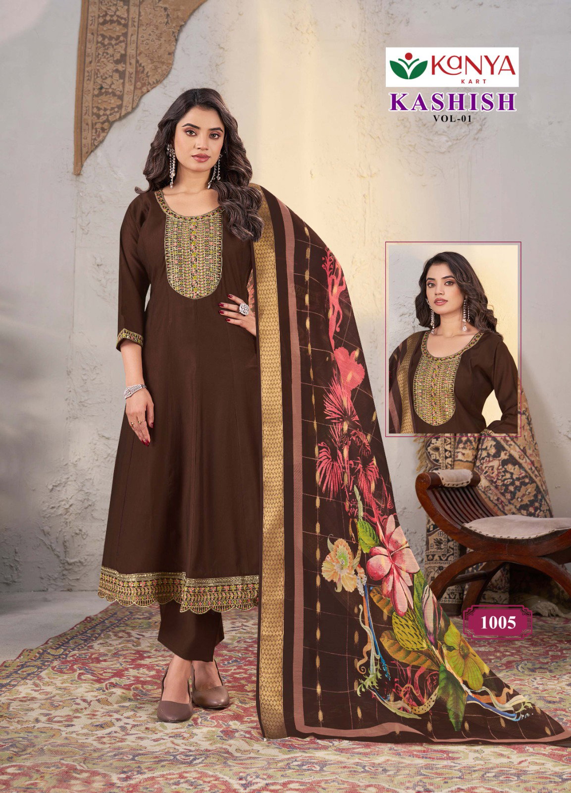 Kanya Kashish vol 1 Gadwal Straight Top With Bottom And Dupatta