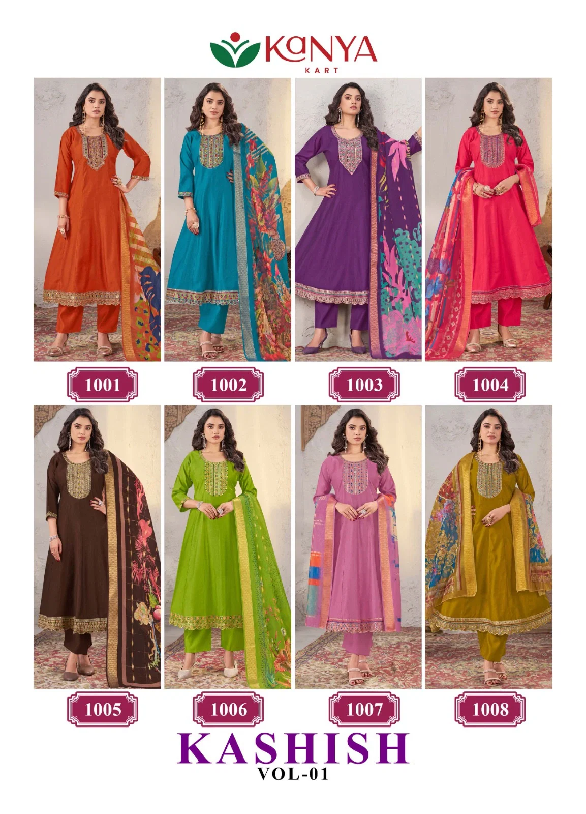 Kanya Kashish vol 1 Gadwal Straight Top With Bottom And Dupatta