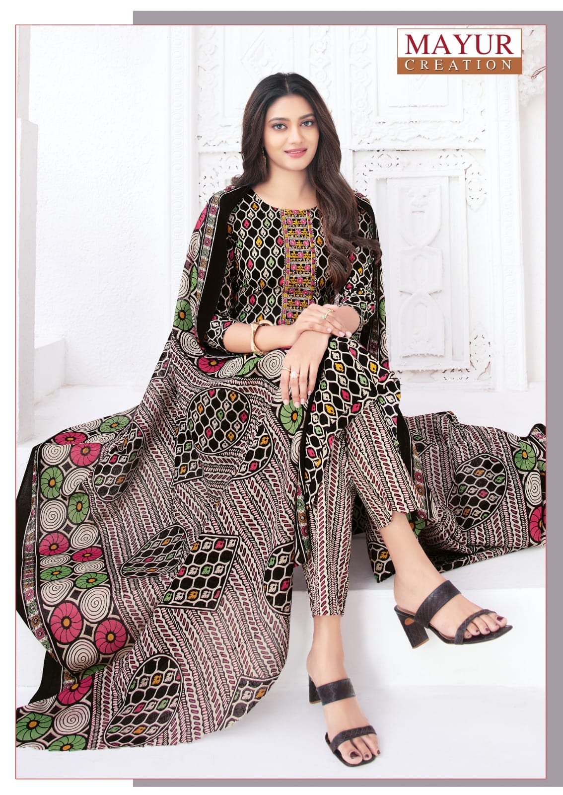 Mayur Elegance Vol 9 Readymade Cotton Printed Kurti Pant With Dupatta
