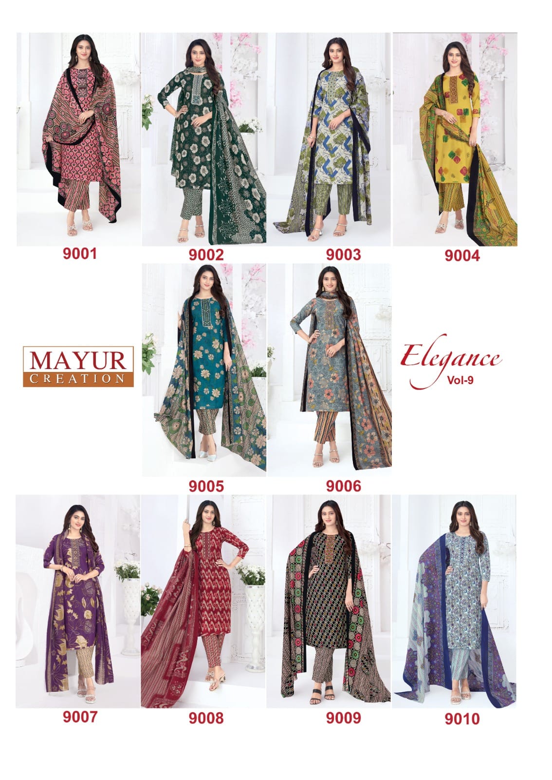 Mayur Elegance Vol 9 Readymade Cotton Printed Kurti Pant With Dupatta