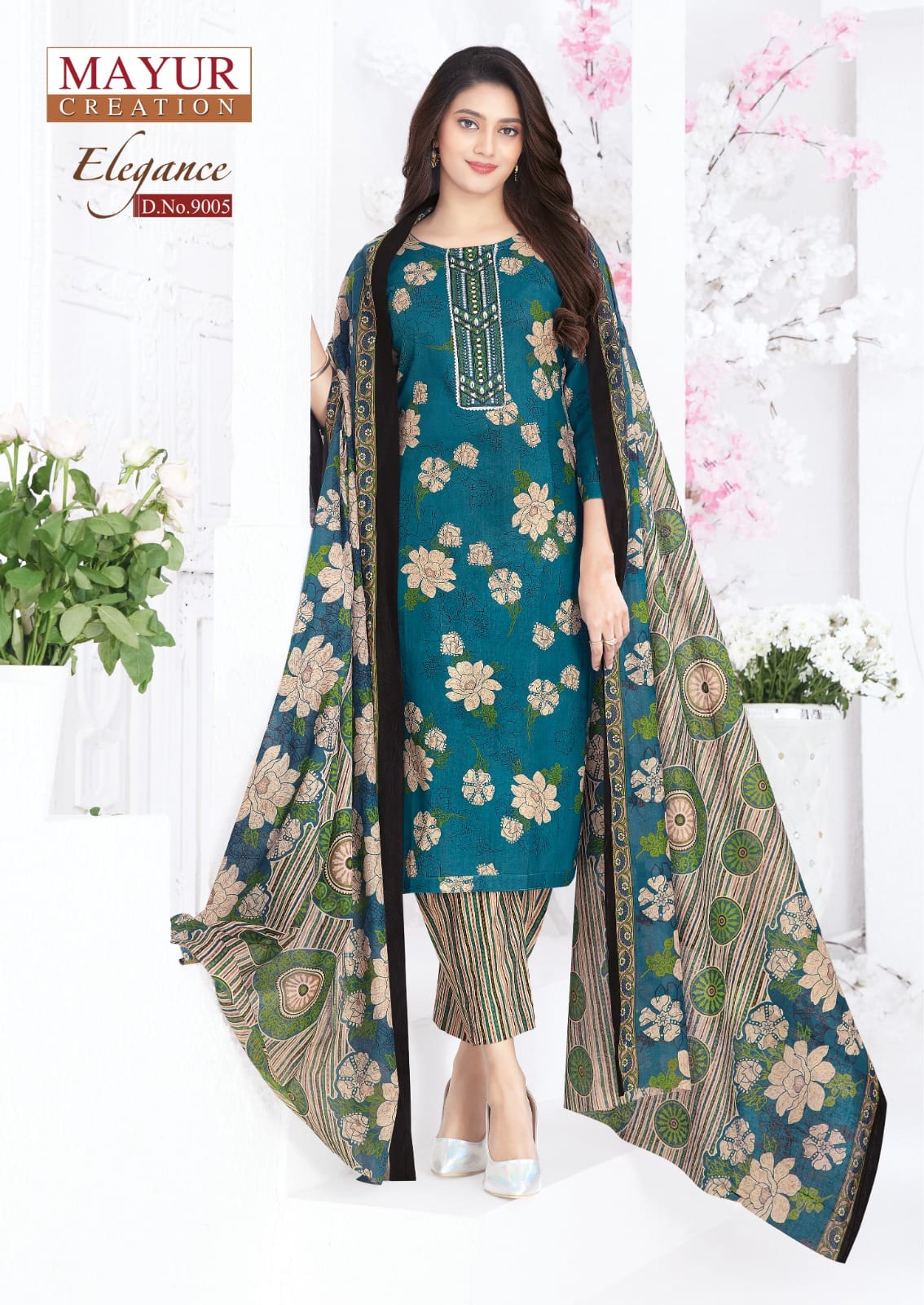 Mayur Elegance Vol 9 Readymade Cotton Printed Kurti Pant With Dupatta