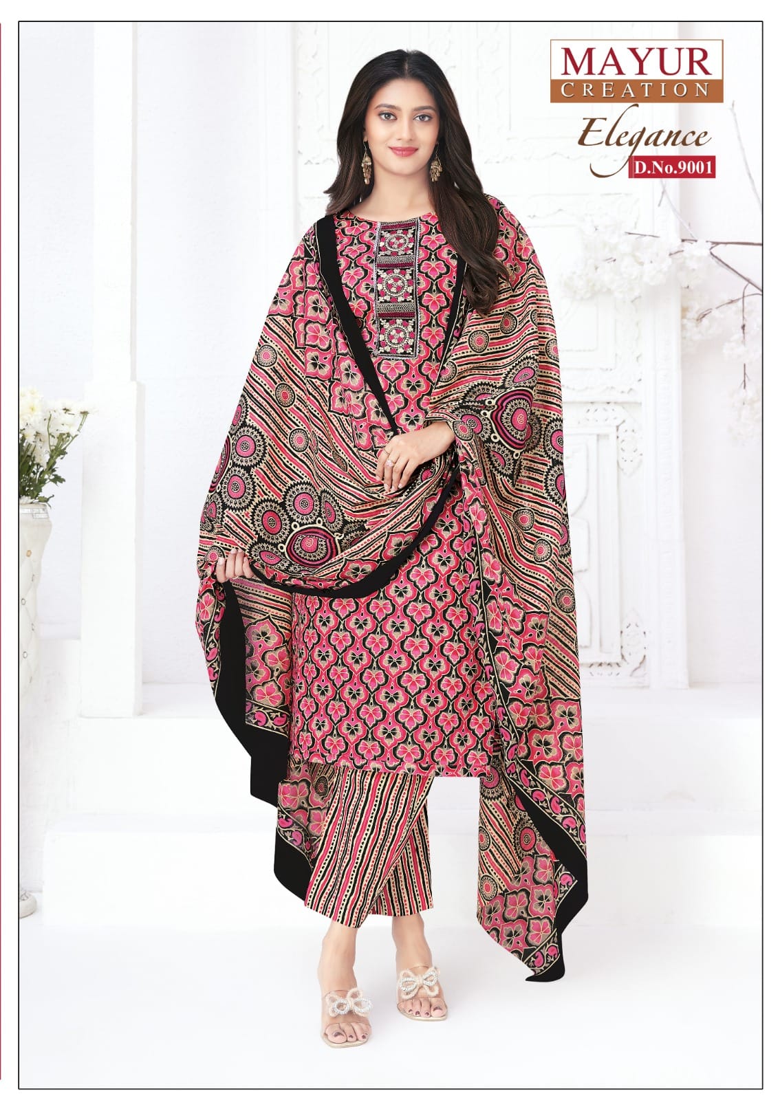 Mayur Elegance Vol 9 Readymade Cotton Printed Kurti Pant With Dupatta