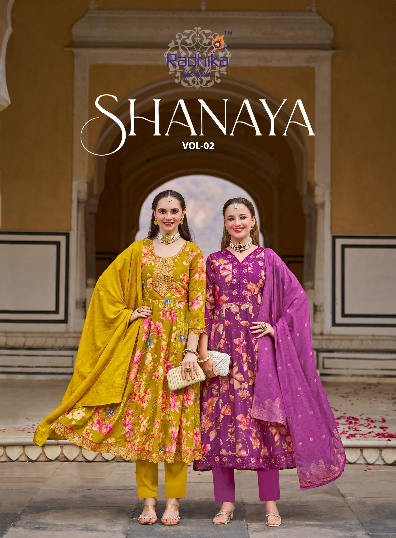 Radhika Shanaya Vol 2 Milano Print With Work Kurti Pant And Dupatta