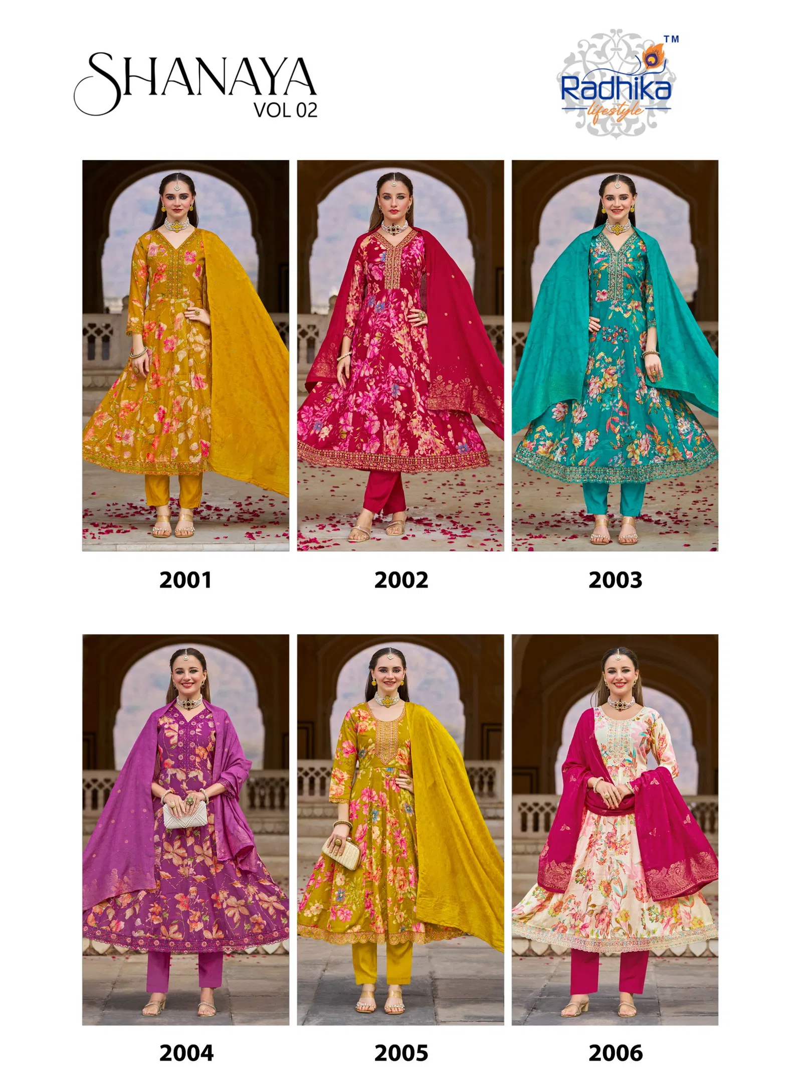 Radhika Shanaya Vol 2 Milano Print With Work Kurti Pant And Dupatta