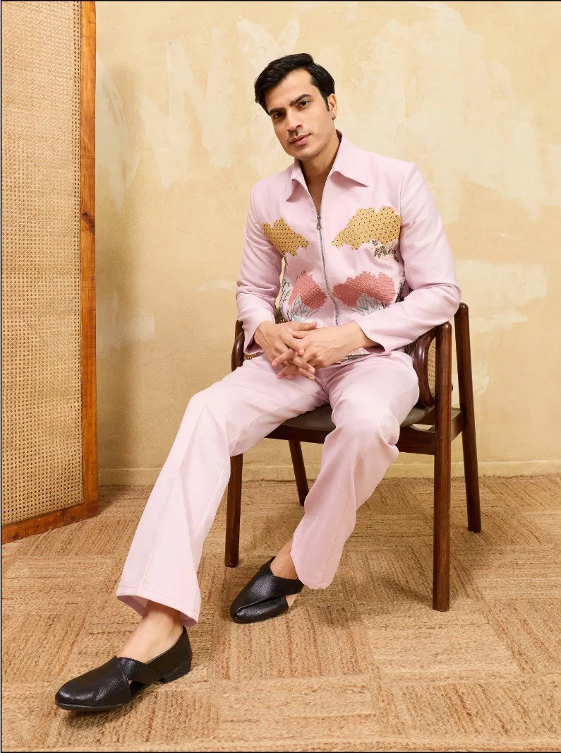 Shubhvastra Nextgen Jacket Velvet Embroidery Work Jacket And Pant Collection