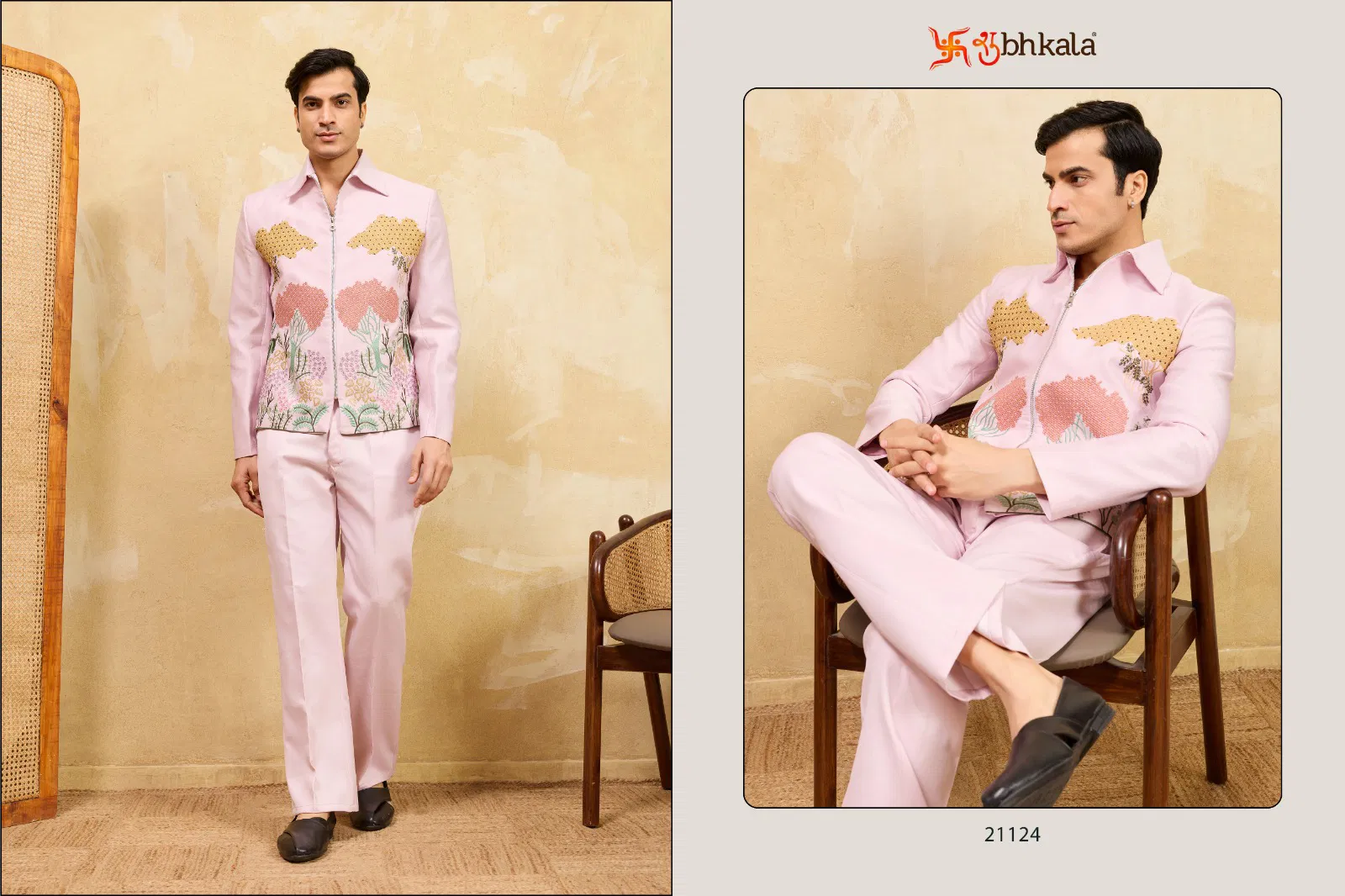 Shubhvastra Nextgen Jacket Velvet Embroidery Work Jacket And Pant Collection