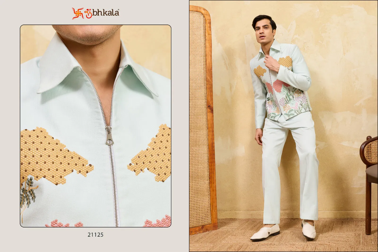 Shubhvastra Nextgen Jacket Velvet Embroidery Work Jacket And Pant Collection