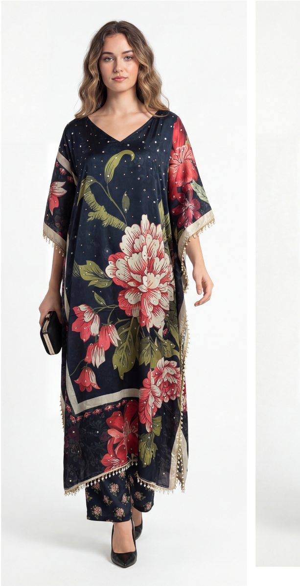 Jisha Kaftan Value Addition Vol 5 Silk Co Ord Set Collection