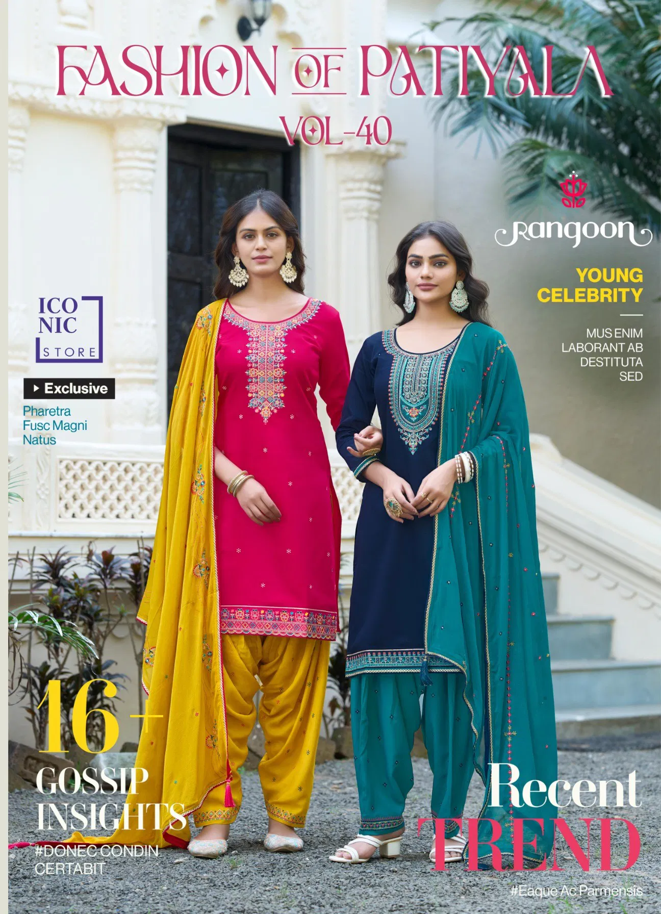 Rangoon Fashion Of Patiyala Vol 40 Jam Silk Embroiderd Kurti With Bottom Dupatta