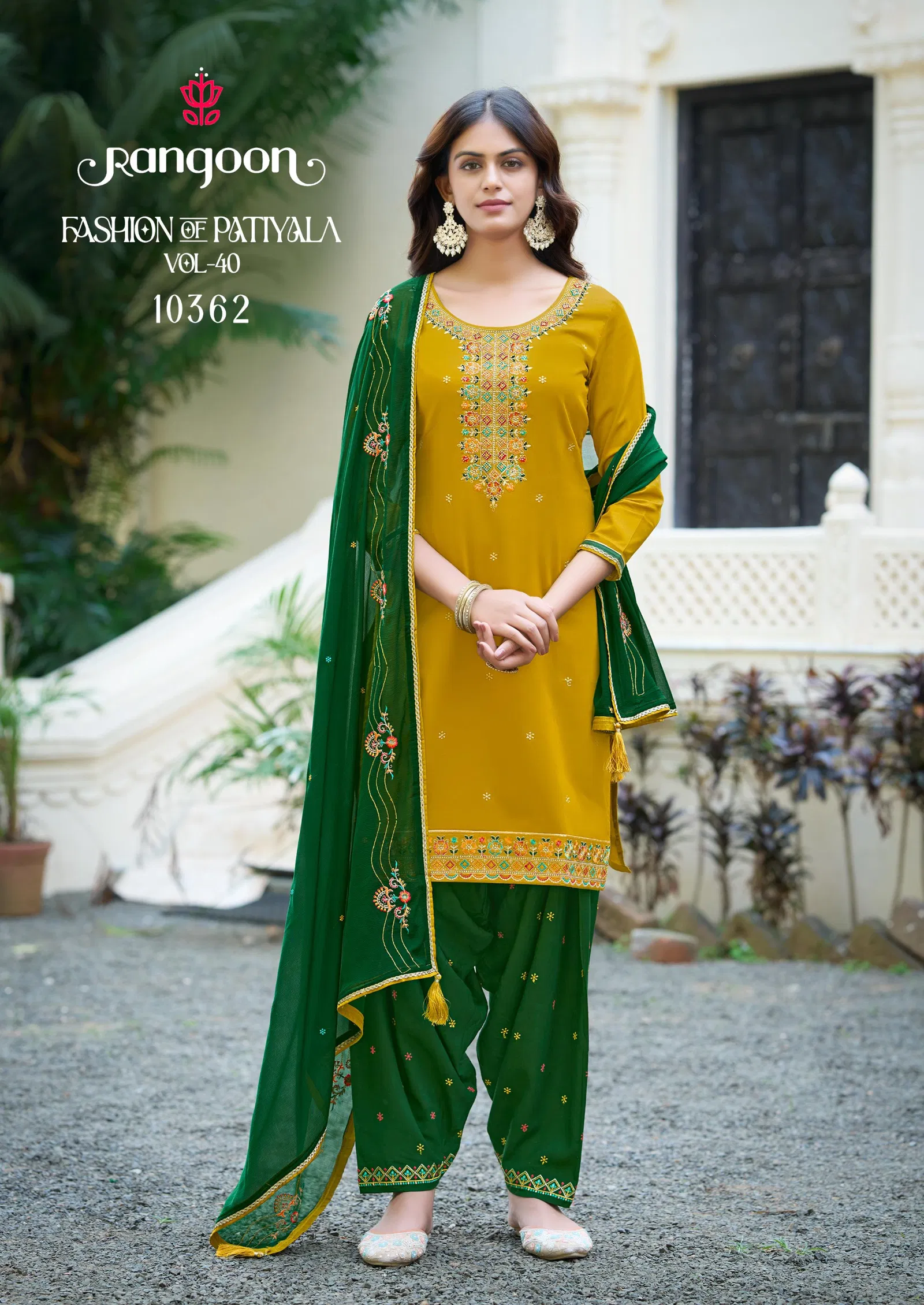 Rangoon Fashion Of Patiyala Vol 40 Jam Silk Embroiderd Kurti With Bottom Dupatta