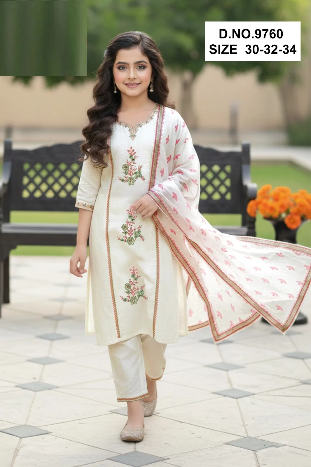 Nidhi 9759 And 9760 Vatican Silk Kids Wear Kurti Pant With Dupatta