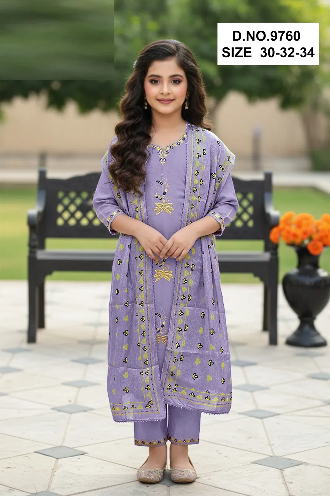 Nidhi 9759 And 9760 Vatican Silk Kids Wear Kurti Pant With Dupatta