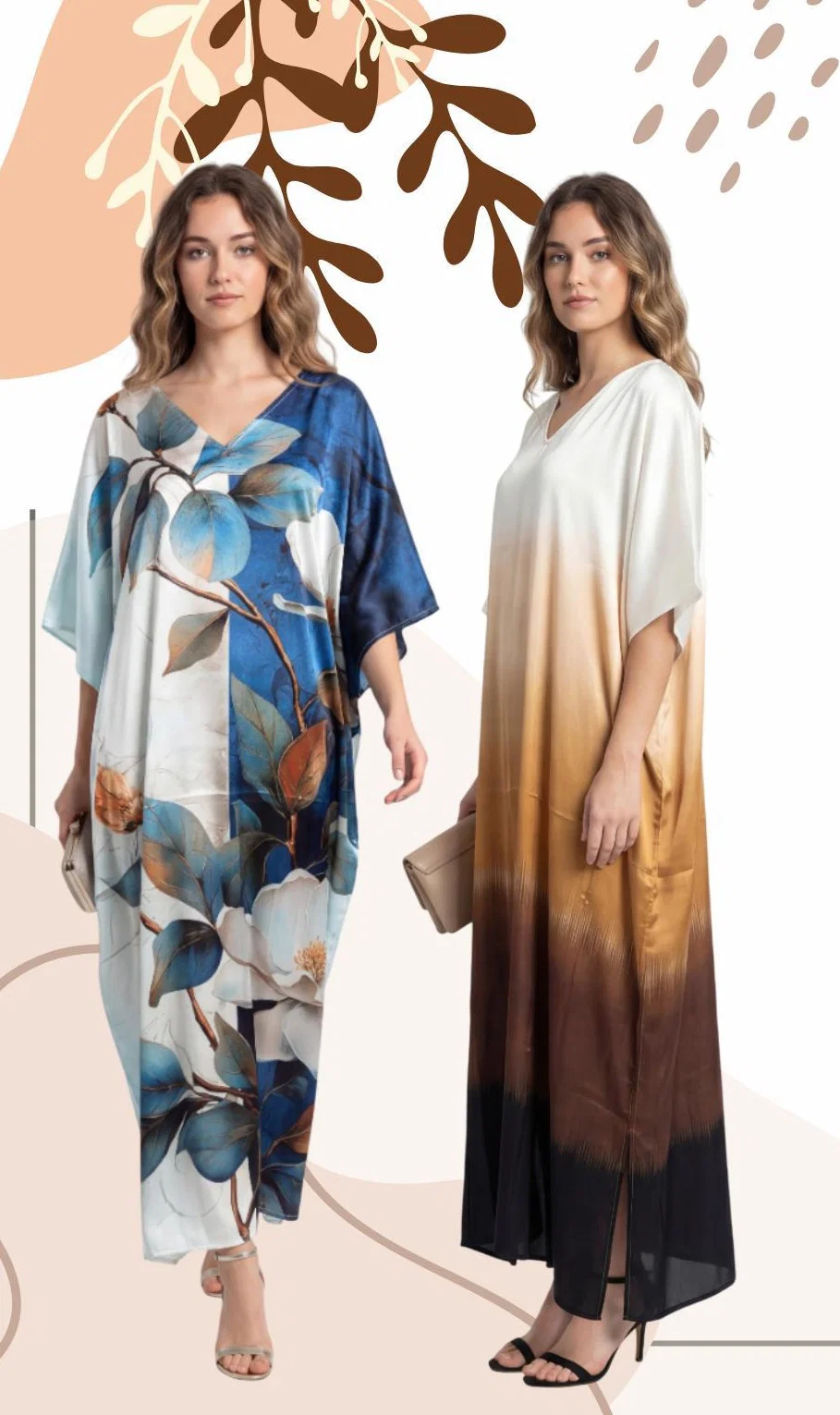 Jisha Satin Breeze Vol 8 Japan Satin Digital Printed Kaftan