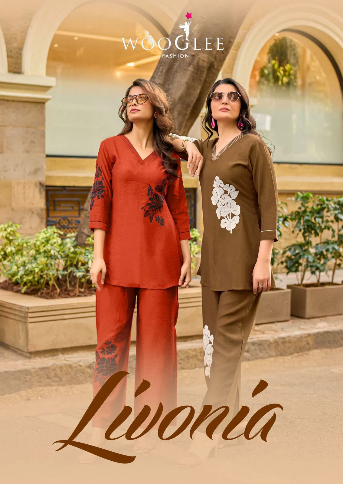 Wooglee Livonia Viscose Weaving Fancy Co Ord Set Collection