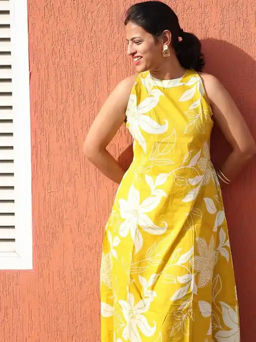 Dhruvi 414 Cotton Both Side Pocket Kurti With Bottom