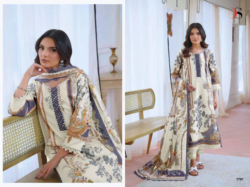 Deepsy Jade Jal Insert Vol 3 Cotton Dupatta Cotton Pakistani Salwar Kameez