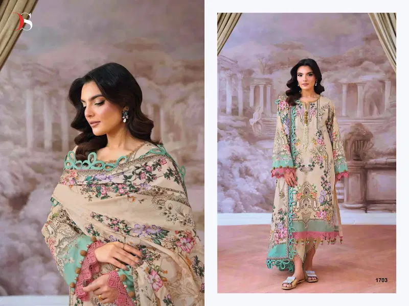 Deepsy Jade Jal Insert Vol 3 Cotton Dupatta Cotton Pakistani Salwar Kameez