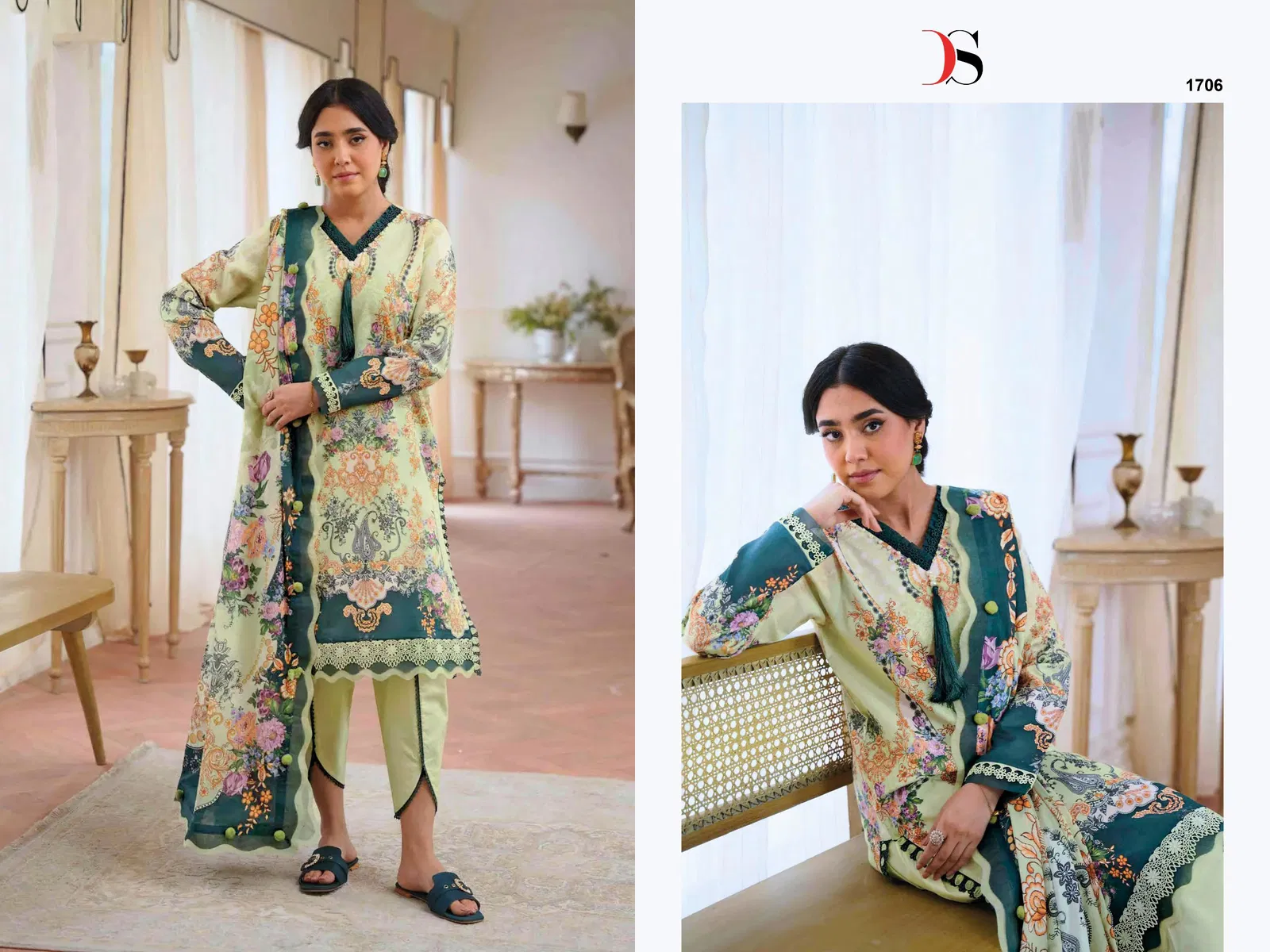 Deepsy Jade Jal Insert Vol 3 Cotton Dupatta Cotton Pakistani Salwar Kameez