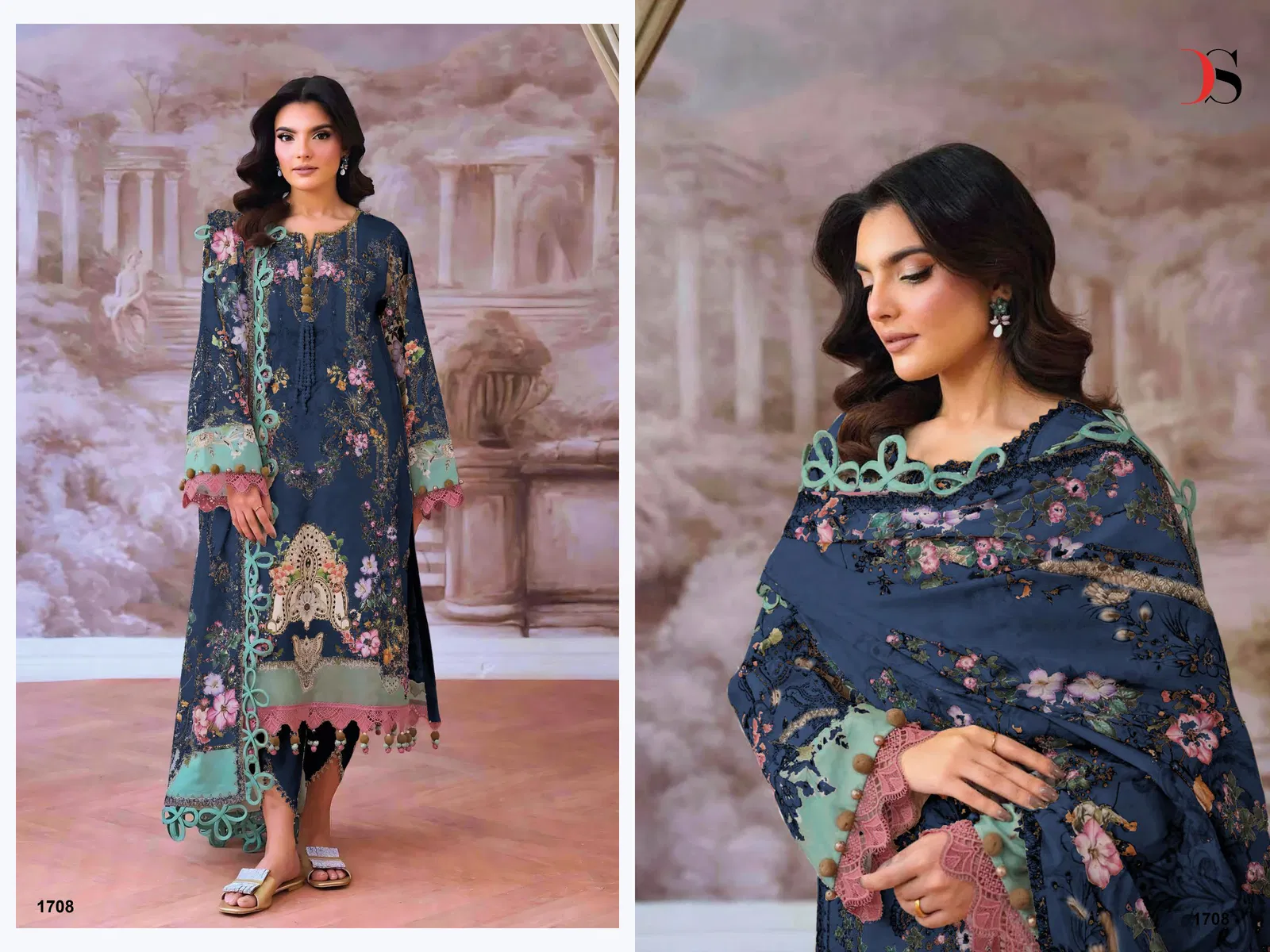 Deepsy Jade Jal Insert Vol 3 Cotton Dupatta Cotton Pakistani Salwar Kameez