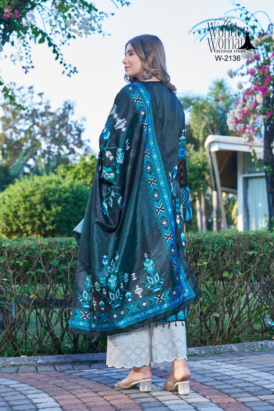Wonder Women W 2136 Imported Cotton Satin Printed Kurti Bottom With Dupatta