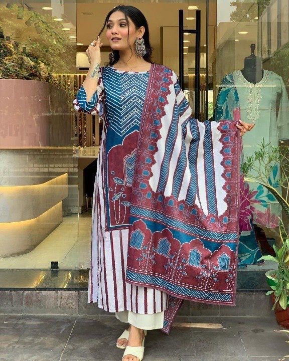 NCO 51 HDC Pure Muslin Digital Printed Kurti Bottom With Dupatta
