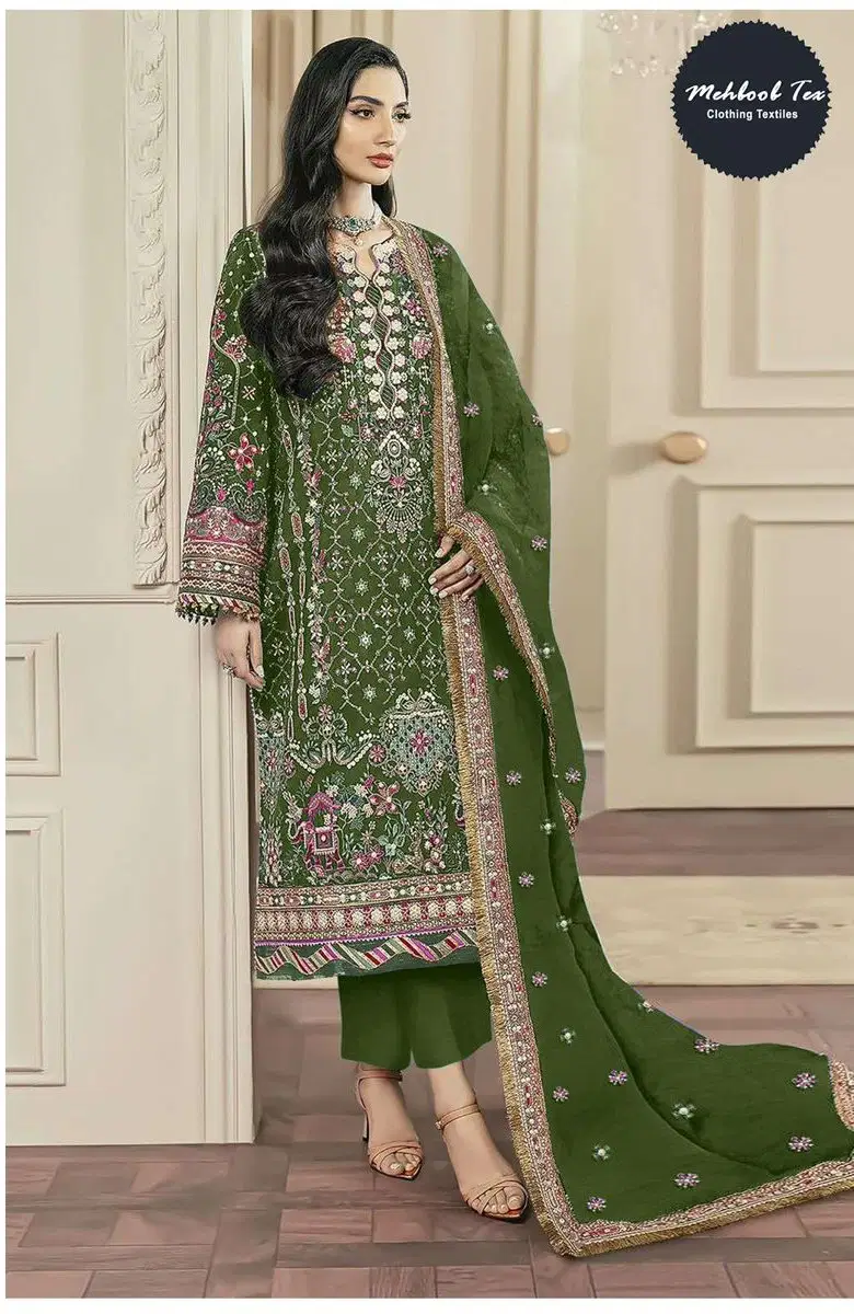 Mehboob Tex 1868 B To D Chiffon With Fancy Embroidered Pakistani Salwar Kameez