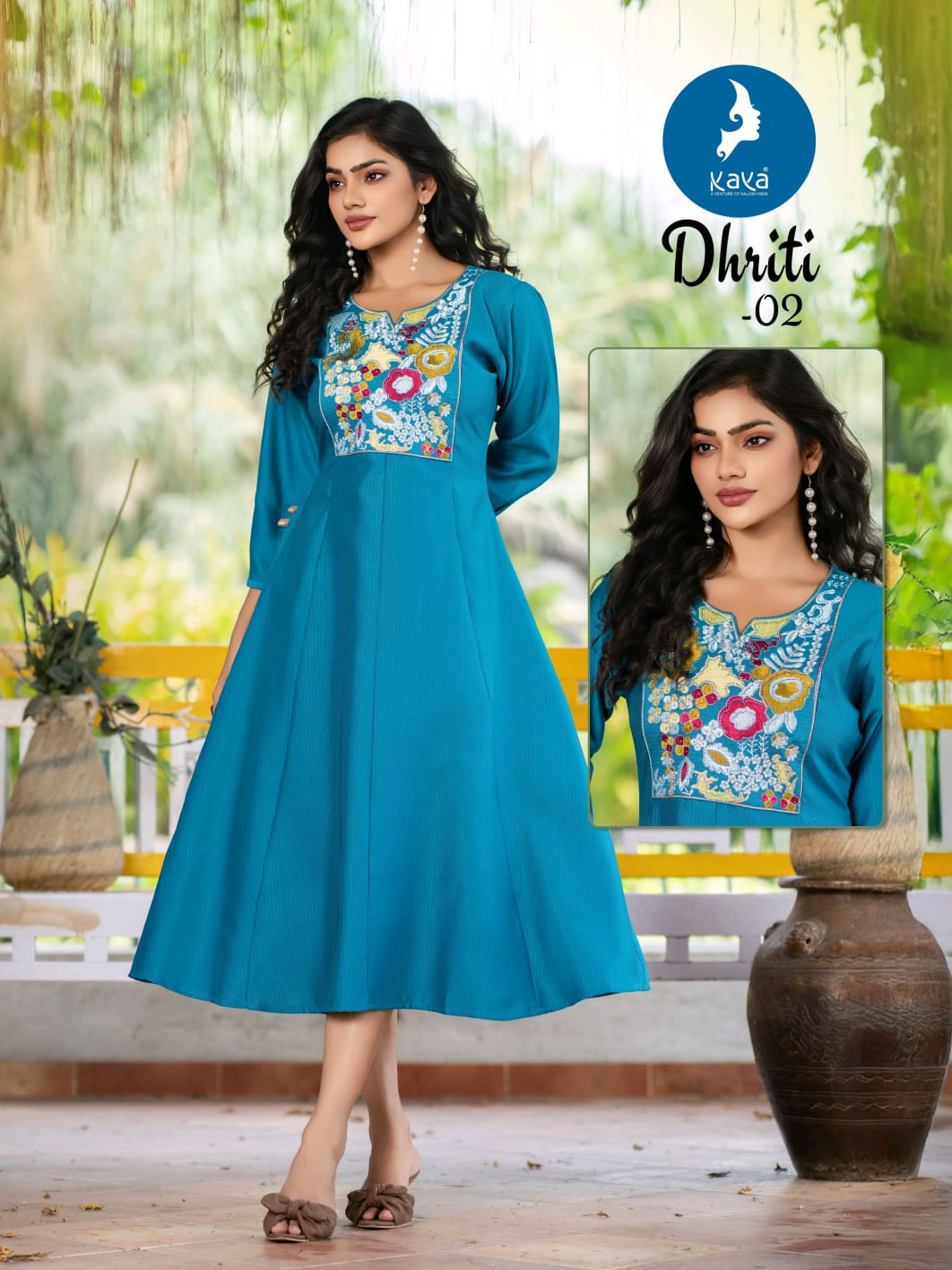 Kaya Dhriti Berlin Fancy Embroidered Kurti Collection