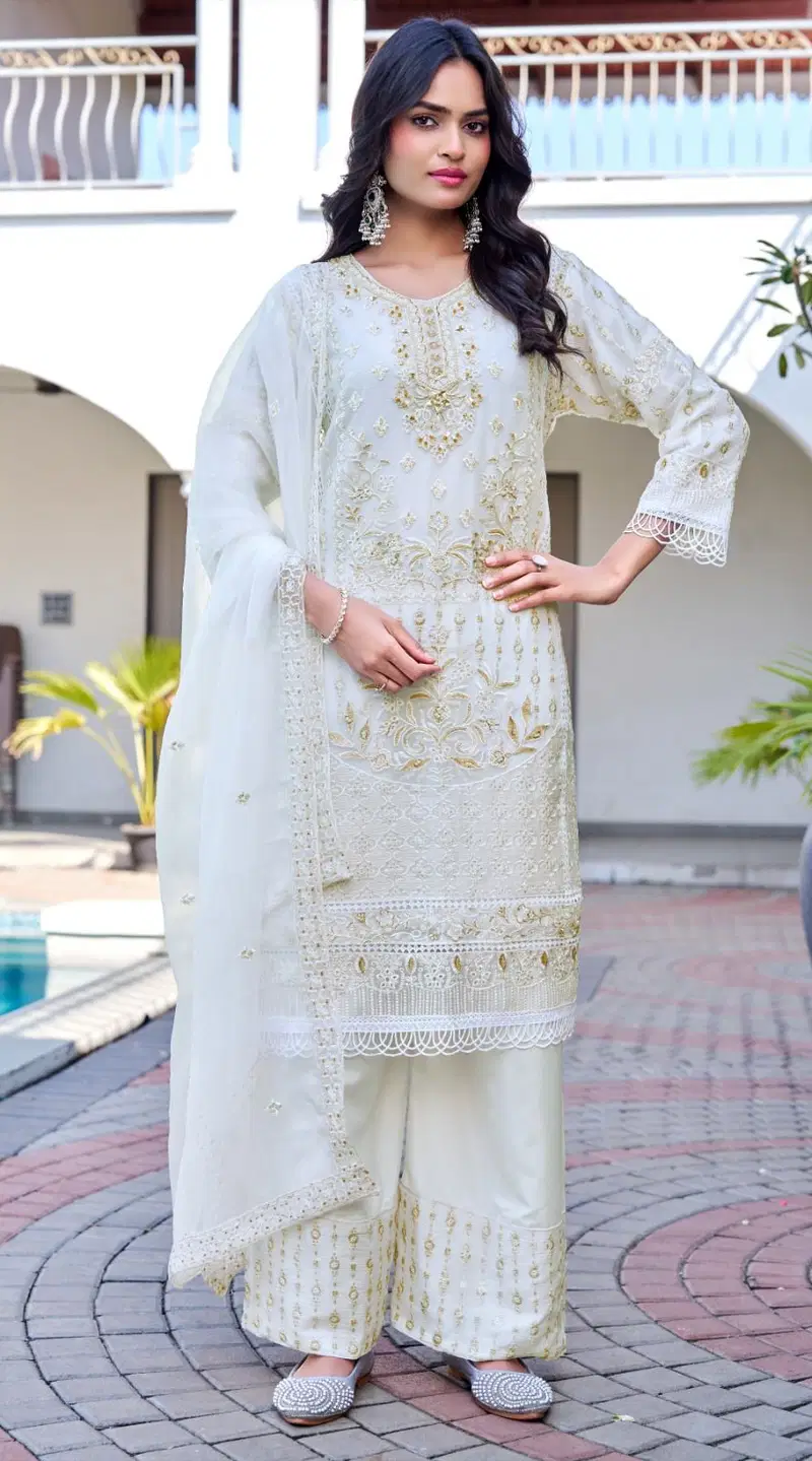 Bilqis B 264 A To D Readymade Chiffon Embroidered Pakistani Salwar Kameez