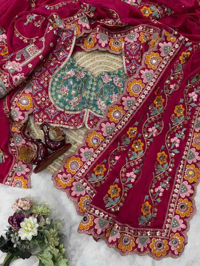 Kc 2095 Rangoli Silk Sequence Embroidery Worked Designer Saree Collection