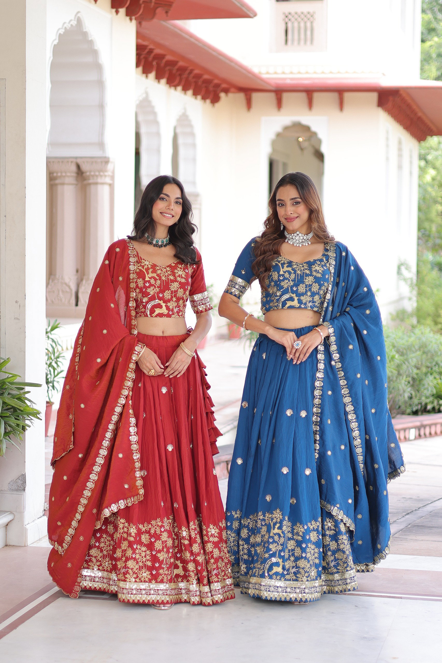 Lekha KA 5062 Vichitra Silk Sequins Thread Embroidery Lehenga Choli