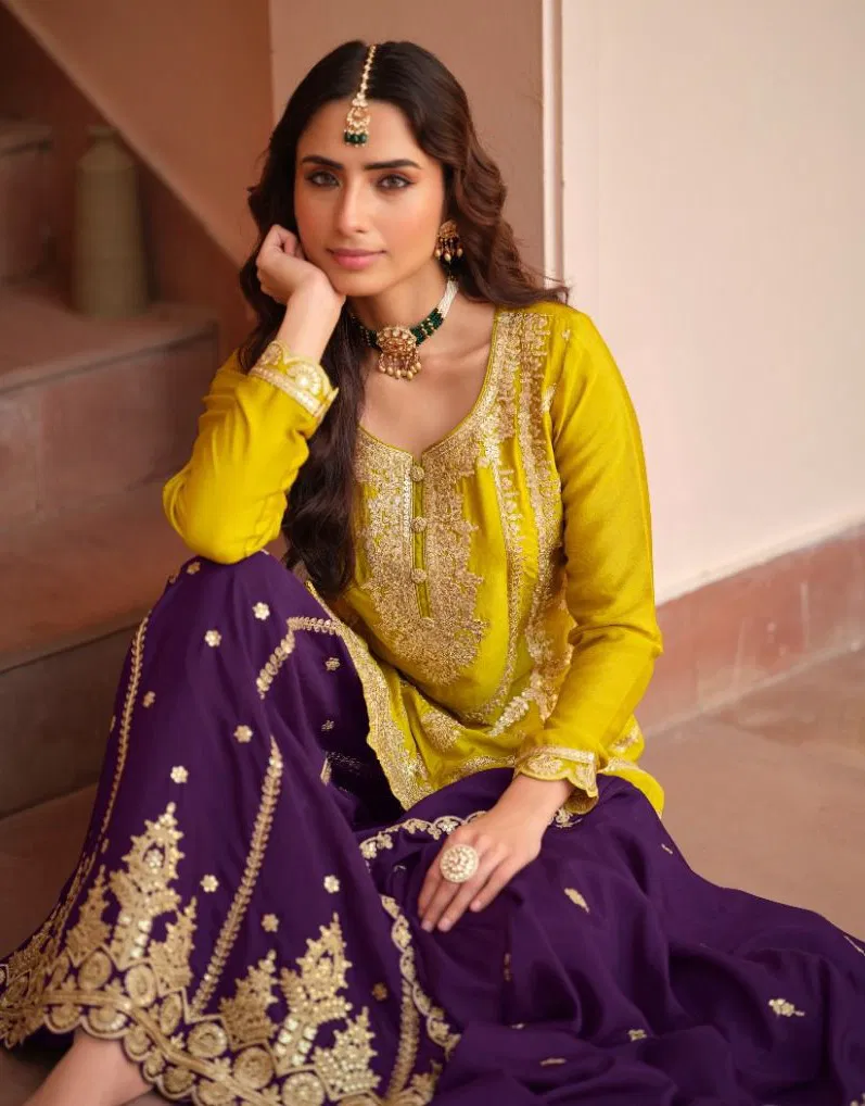 Aashirwad Mor Bagh Richa Chinon Silk Salwar Suit Collection
