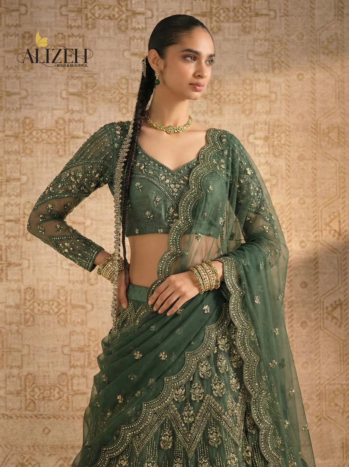 Alizeh 1084 Colours Butterfly Net Designer Lehenga Choli Collection